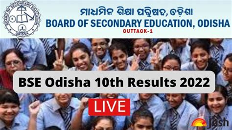 BSE Odisha 10th Result 2022 Live: Matric Class 10 results .